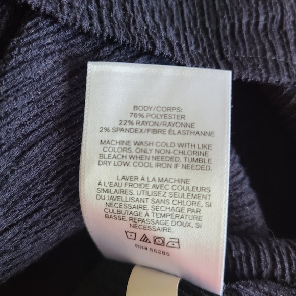 Express Navy Ruffle Blouse - Picture 7 of 8